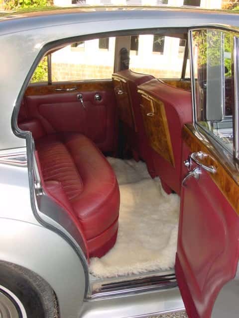 Interior view of the Bentley S3 showing the sheepskin overcarpet