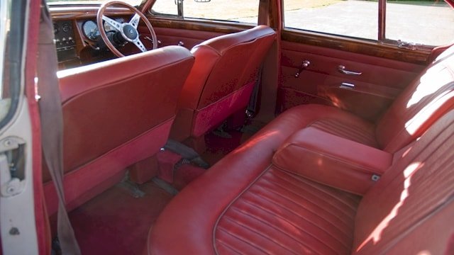 Jaguar Mk2 showing the interior rear bench seat